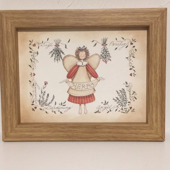 Wall art. Gardening Angel in frame 8 x 10” - Picture 3 of 3